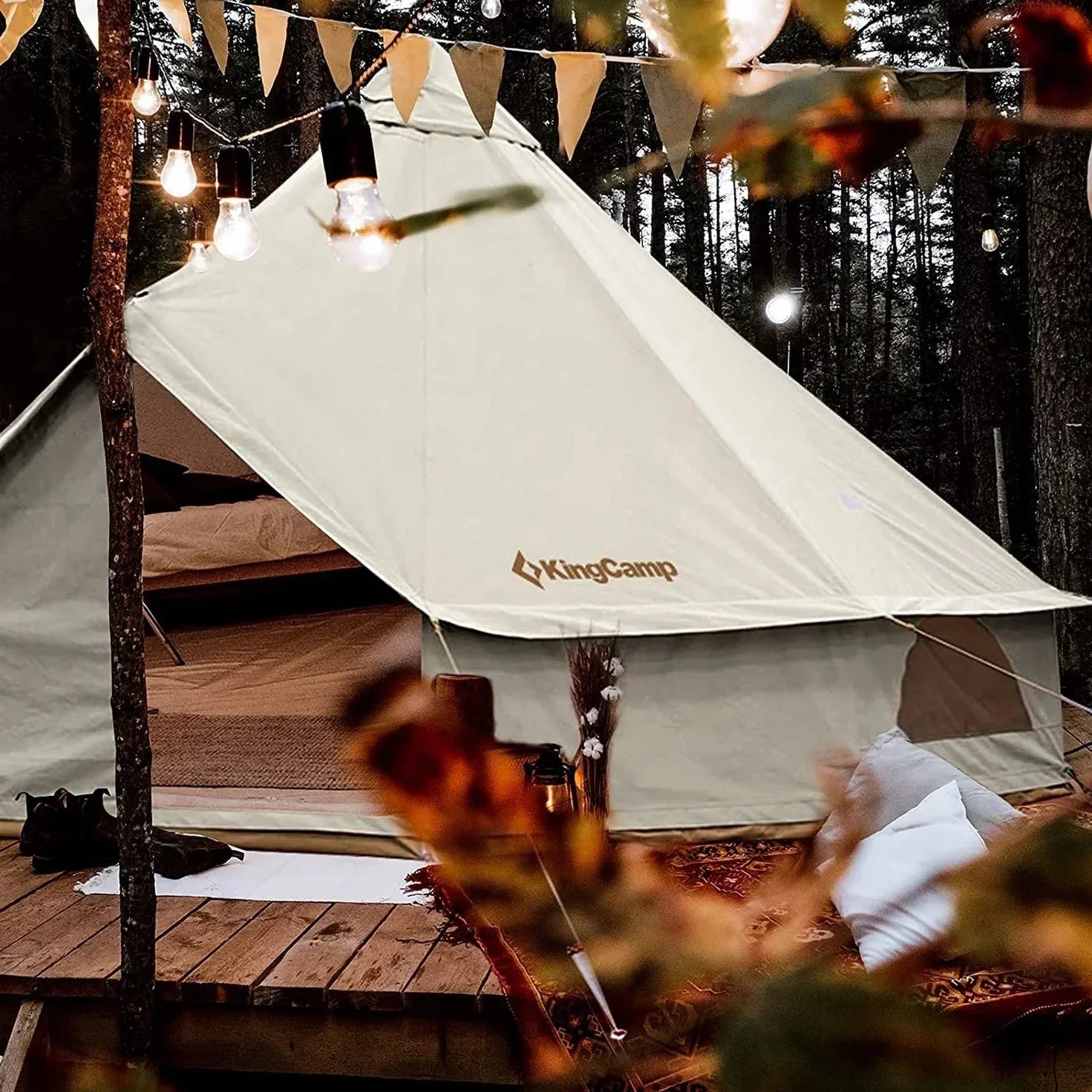 kingcamp-khan-4-season-canvas-bell-tent-with-stove-bundle-kt2010 image 1